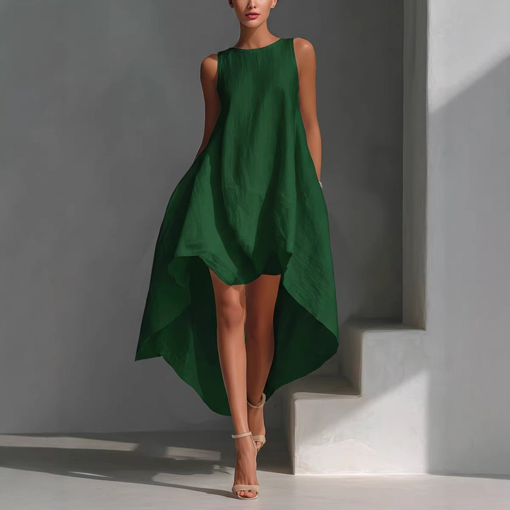 Minimal Linen Blend Dress
