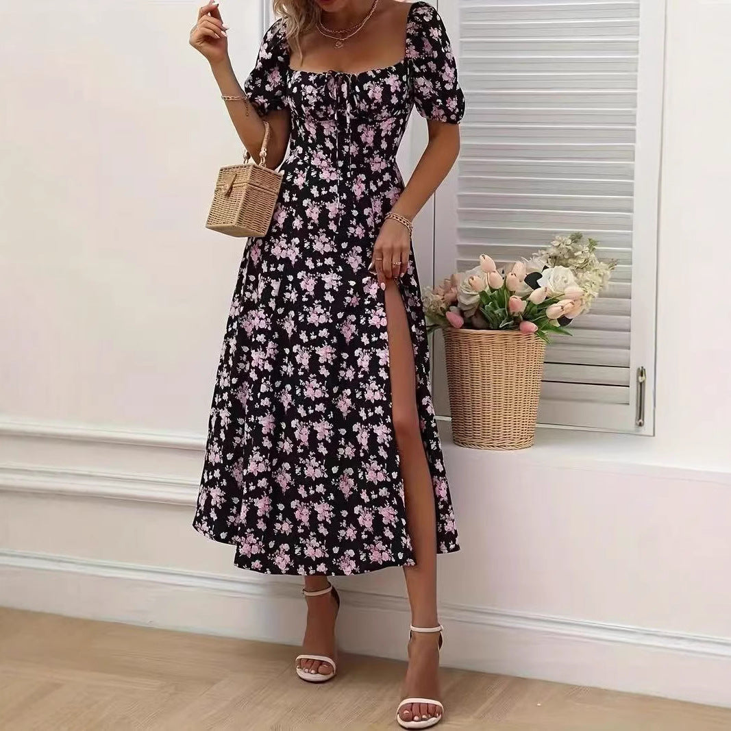 Floral Split Midi Dress