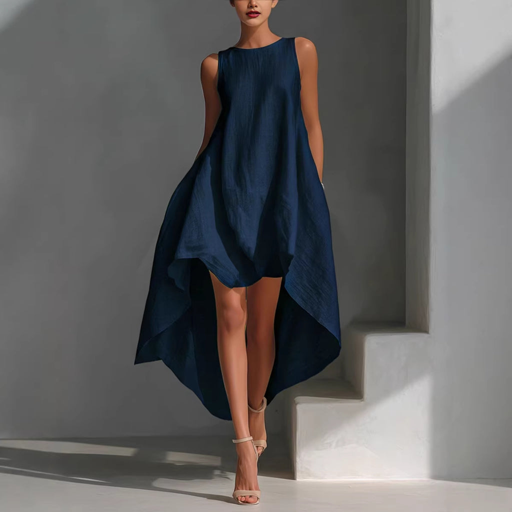 Minimal Linen Blend Dress