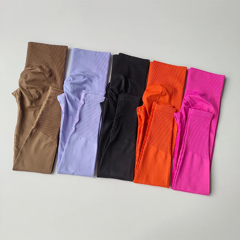 Seamless Yoga & Fitness Set | High Waist  Leggings & Support Sports Bra