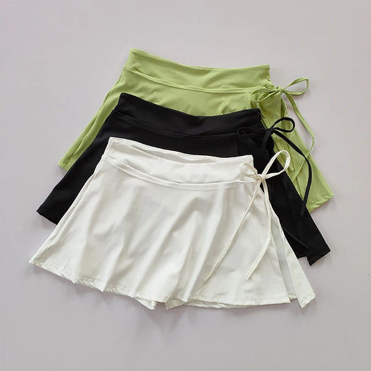 Women’s Quick-Dry Sports Skirt with Inner Shorts & Side Split