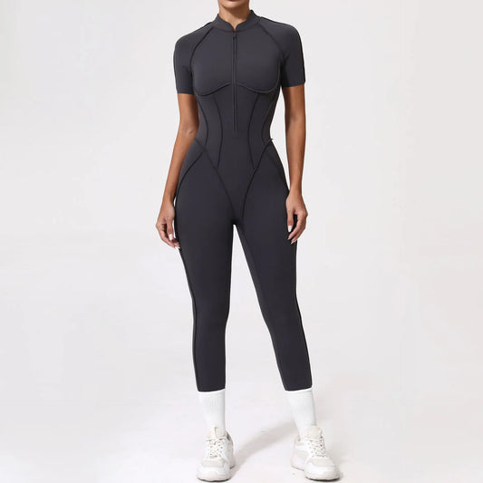 Sculpt One-Piece Yoga Jumpsuit – Short Sleeve & Full Length