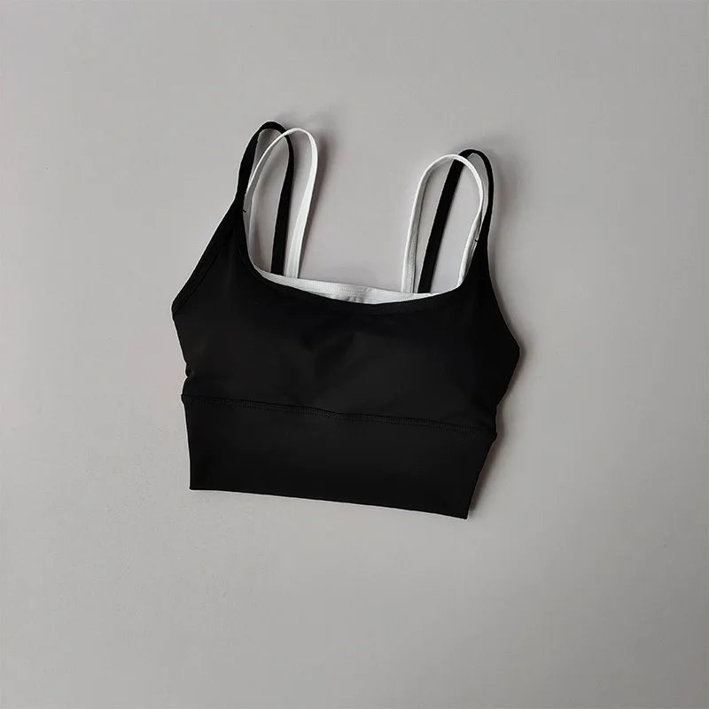 Shockproof Sports Bra with Suspenders – Slim Fit Yoga & Training Lingerie