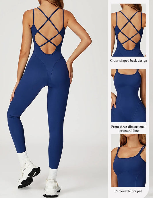 Strappy One-Piece Active Jumpsuit
