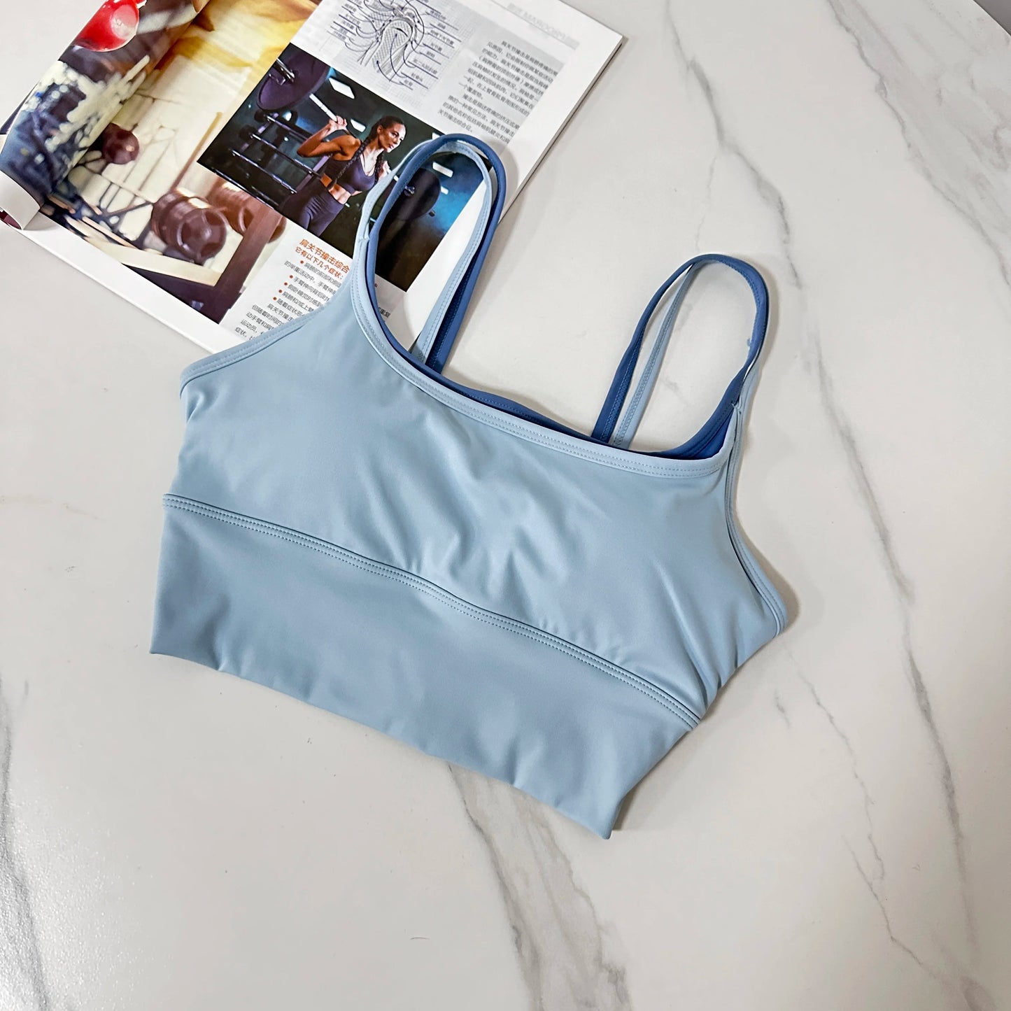 Shockproof Sports Bra with Suspenders – Slim Fit Yoga & Training Lingerie