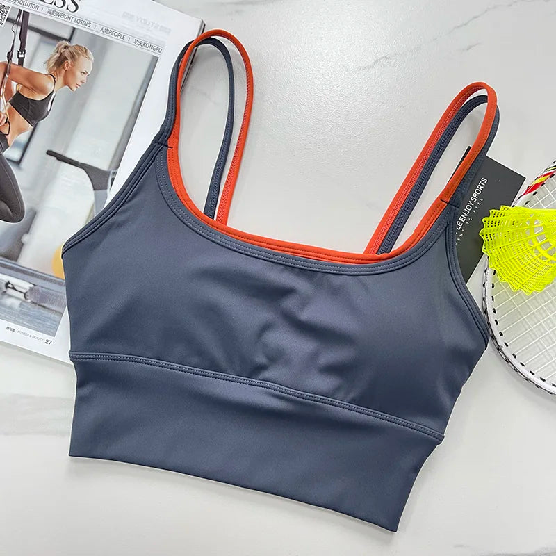 Shockproof Sports Bra with Suspenders – Slim Fit Yoga & Training Lingerie