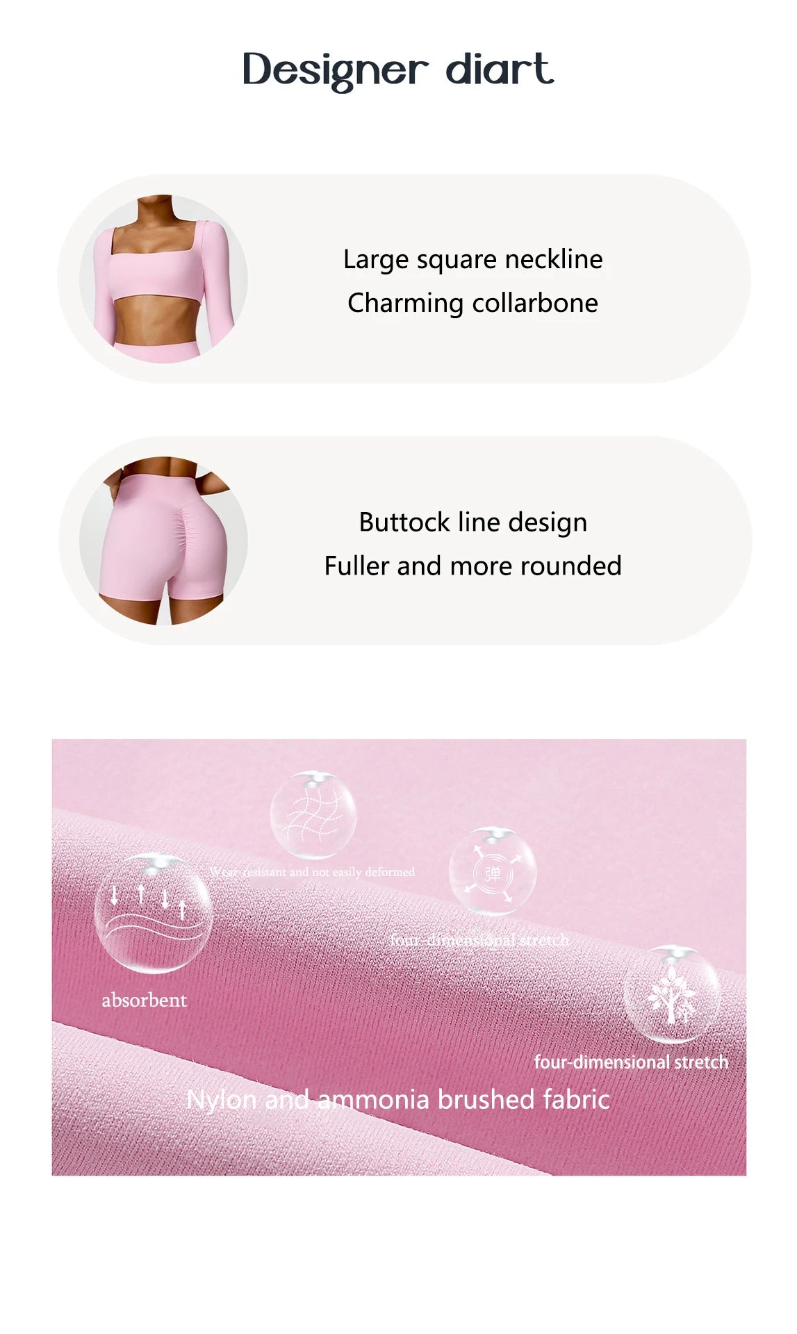 2PCS Yoga & Fitness Set for Women | Quick-Drying Gym Set with Long Sleeve Sports Top & High-Waist Leggings