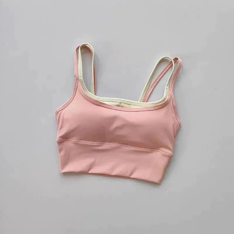 Shockproof Sports Bra with Suspenders – Slim Fit Yoga & Training Lingerie