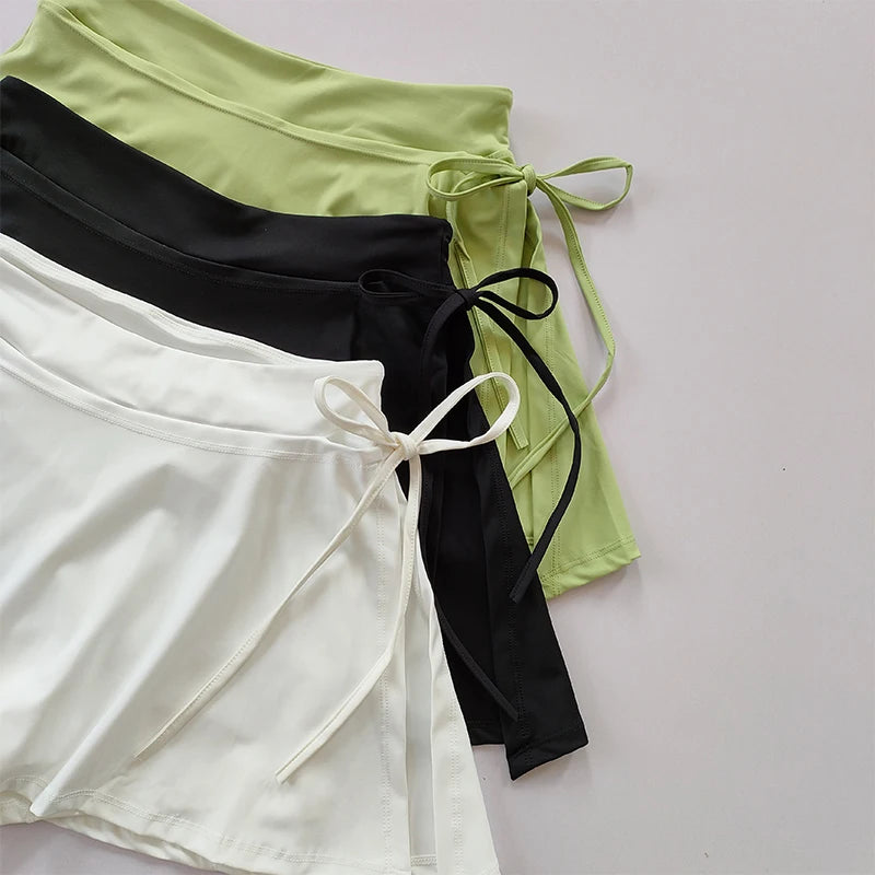 Women’s Quick-Dry Sports Skirt with Inner Shorts & Side Split