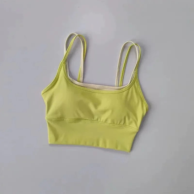 Shockproof Sports Bra with Suspenders – Slim Fit Yoga & Training Lingerie