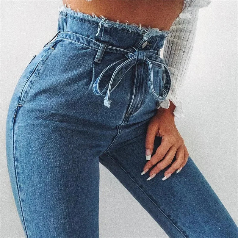 Slim Fit  Drawstring Jeans