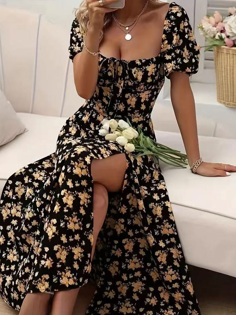 Floral Split Midi Dress