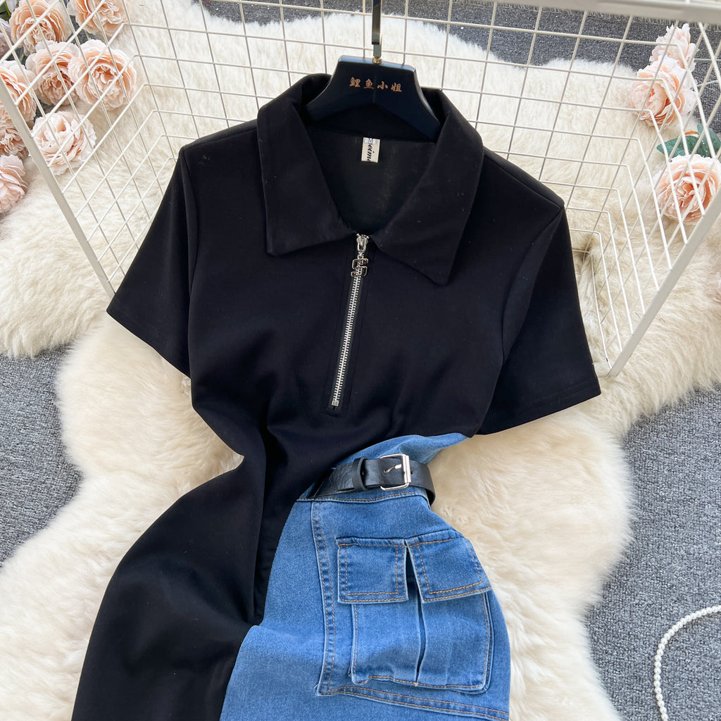 Retro Pathwork Midi Dress